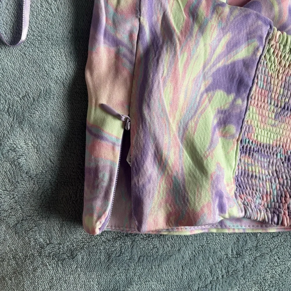 Zara Satin Tie-Dye Crop Top size S - Picture 6 of 6